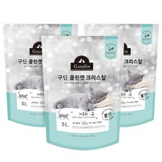 구딘 클린캣 크리스탈 고양이모래 레몬향 5L*3개, 15L, 3개