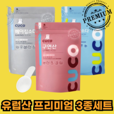 2+1 천연 과탄산소다 구연산 베이킹소다 프리미엄 3종세트, 3개 - 소다