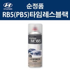 현대 순정품 RB5 PB5 타임레스블랙 스프레이 351 자동차 차량용 도색 카페인트, 1개