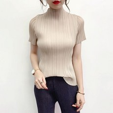 CuteQueen 상의 루즈핏 반팔 봄여름 기질 통풍이 여성 스트라이프티셔츠