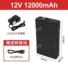 인산철 보조배터리 12v 9v 6v 블랙박스 대용량 캠핑용 배터리, G. 싱글 12V (12000mAh), 38400mAh