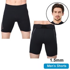서핑복 스노쿨링 잠수 슈트 네오프렌 성인 레깅스 카약 카누, 1.5mm 남성 반바지, XL