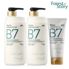 [포레스트스토리] B7 안티헤어로스 약산성 탈모 헤어팩 1000ml 2개+200ml, 1L, 상세 설명 참조, 1개