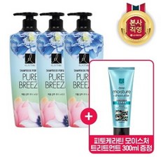 엘라스틴 퍼퓸 퓨어브리즈 샴푸 600ml 3개+트리트먼트 300ml 본품 증정, 1세트