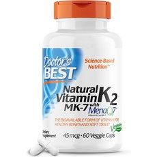 Doctor's Best MK 7 Natural Vitamin K2, 60정, 1개