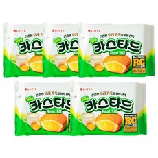 롯데 카스타드 리얼 크림 오리지널 230g x 5개 사무실 간식 케익 과자