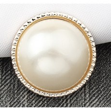 터치라이프 고급 진주단추 10P 부자재 21mm, 10개, 원형(B015)