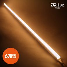 닥터룩스 간접조명 LED T5 20w 1200mm, 전구색, 6개