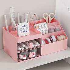 21세기트랜드 토끼 틈새 심플 데스트 다용도 포인트정리함, 핑크