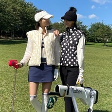 패션풀 GOLF F 도트 캡 점퍼 베스트 28781 - 골프베스트