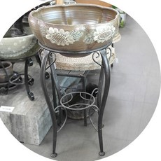 키다리 높은 수반 화분 철재 받침 다이 받침대, 3호-오브제