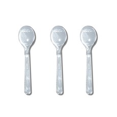 9cm 투명 미니 아이스크림 스푼 벌크포장 1000개입 일회용 플라스틱 스푼, 1개