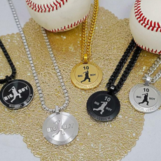 로박엠 통증완화 건강목걸이 이대호에디션 목걸이 LMC-35 LMF-BASEBALL, 실버