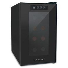 쿠잉전자 미니 소형 저장고 와인셀러 WC-08MB 자가설치 8병, black