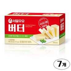 서울우유 국산원유100% 무가염 버터 450g, 7개