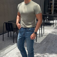 데일트 남자 머슬핏 헬스 운동 반팔티