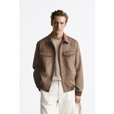 자라 ZARA 스웨이드 점퍼 자켓 가죽 레더 월간선물상점20240206