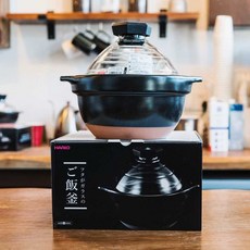하리오밥솥 일본솥밥 찌게 뚝배기 1인용 세라믹 냄비, 1.0L 신형 도자기 냄비