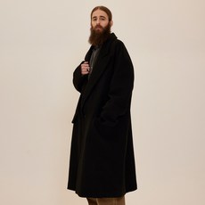 카고브로스 CB OVERSIZE SINGLE LONG COAT BLACK