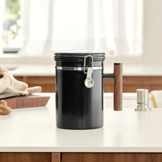 청소도감 원터치 스텐 음식물쓰레기통 가정용 강력밀폐 2L, 블랙