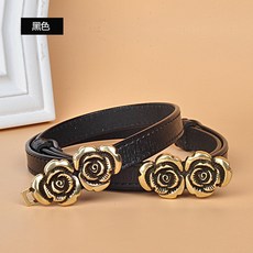 B04921 여성 천연 소가죽 벨트 보석벨트 캐주얼벨트 오프화이트벨트 자수벨트 여성정장 큐빅버클벨트