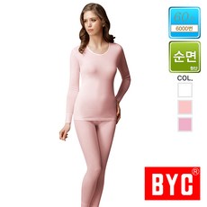 BYT6658 BYC 여성 순면 60수 얇은 여자 내의 내복 세트 90~100 - byt6658