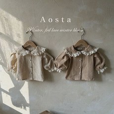 아오스타 린디 블라우스(겨울) 아기 유아 블라우스 카라블라우스 겨울아기옷