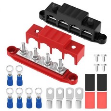 버스 바 말리 텔레 터미널 블록 250A 12V 배터리 4 x 516 해상 자동차 RV 태양광 및 전력용 게시 - 페어, 5/16"