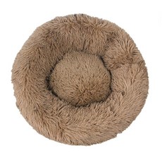 슈퍼 소프트 봉제 고양이 매트 강아지 침대 라운드 쿠션 수면 침, D.Diameter 40CM, 1개