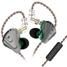 [이태리직송] KZ ZSX 하이브리드 IEM 이어버드 드라이버 5 균형 잡힌 갑옷과 2 핀 케이블과 3.5mm 플러그, 단일옵션, 단일옵션