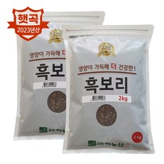 대한농산 23년산 국산 흑보리 4kg(2kgx2) / 보리 햇보리 보리밥 흑찰보리 박스포장, 2kg, 2개