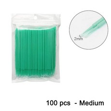 100pcs 자동차 유지 보수 도구 브러쉬 일회용 페인트 터치 업 브러시 팁 자세히 작은 액세서리 1 2mm, green