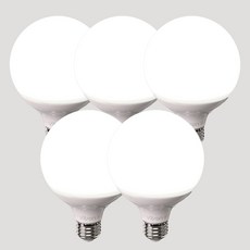 LED 볼램프 볼구 볼전구 12W 5개, 숏(목이짧은것), 주광색(하얀빛)
