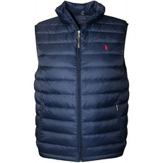 Polo Ralph Lauren 남성용 다운 포니 풀 지퍼 액티브 조끼 (XL) 아마존 남성 의류 매장