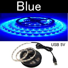 줄 주명 / 크리스마스 / 스트립 USB 전원 LED 스트립 조명 RGB 화이트 웜 HDTV TV 데스크탑 PC 화면 백라이트 및 바이어스 2835 3528 SMD1M 2M 3M, 15) Blue - 2M