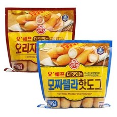 기타 오뚜기 오쉐프 더 맛있는 핫도그 2종 (오리지널/모짜렐라), 단일상품, 각 1개