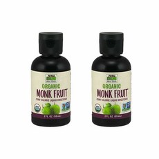 (미국배송) 나우푸드 몽크프룻 추출 리퀴드 용액 59ml 2팩 NOW Foods Monk Fruit Liquid Organic 몽크 푸르트 몽크 프루트 액상, 1개, 200ml