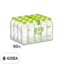 풀무원샘물 바이네이쳐 먹는샘물 무라벨, 420개, 500ml