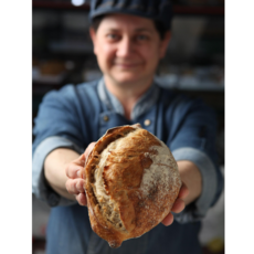 [맘베이커리] 프랑스 전통 깜빠뉴 / 캄파뉴 천연발효 당뇨 건강 비건 빵 컷팅해주세요, 450g, 1개