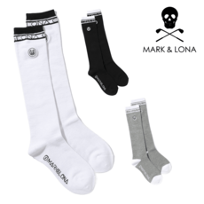 MARK & LONA 마크앤로나 여성 골프 양말 TL 라인 하이 삭스 TL Line High Socks MXF-3C-FS02, WHITE, 1개