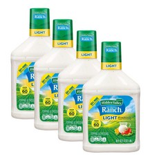 히든벨리 오리지널 랜치 라이트 샐러드 드레싱 앤 토핑 Hidden Valley Original Ranch Light, 4개, 1.06L