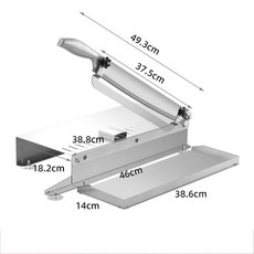 스테인레스 작두 미니 슬라이서 소형 한방 약초 약재 떡 생선 고기 한약 절단기 철판 스텐, 다기능 작두(대형)+두께 조절, 다기능 대형+ 두께 조절