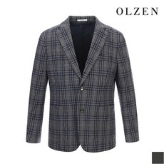 올젠 올젠 화이트 포인트 글랜체크 자켓 (ZRX3KG1202)