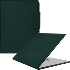 GOVTVA Remarkable Paper Pro 2024년 출시 초박형 경량 가죽 커버 자동 슬립/웨이크 및 마그네틱 클로저 포함(스모크 그레이), 블랙쉬 그린, 1개