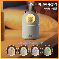 퓨어비 안개분사 미니가습기 휴대용 사무실, 베이비핑크