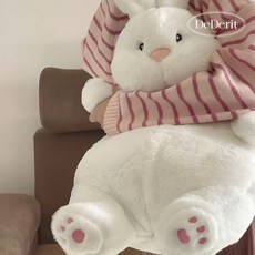 데데리트 안고자는 보들보들 귀여운 토끼 뚠뚠이 애착 선물용 봉제 인형 60cm, 1개 뚠뚠토끼-60cm, 뚠뚠 귀여운 토끼 애착 인형