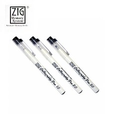 지그 ZIG 캘리그라피펜 오블리크/스퀘어팁 1/2/3mm, 2mm, Square팁