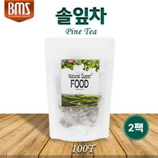 국산 솔잎차 티백 국내산 말린 건 소나무잎 솔입 차 솔순차 송엽차, 100g, 2개