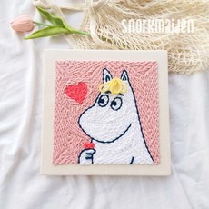펀치니들 DIY 스킬자수 세트 키트 무민 캐릭터 성인 직장인 취미생활 집콕, 코니 (바늘X), 1개