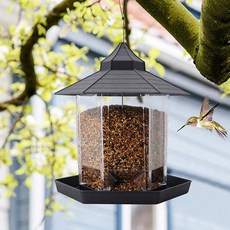 AOHAO 야외 발코니 걸이식 먹이기 bird feeder 새 모이통, 그레이, 1개